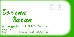 dorina natan business card